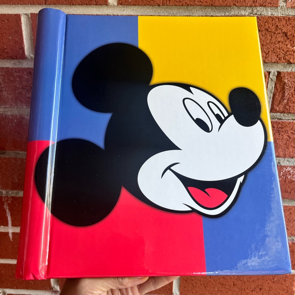 Vintage Disney Mickey Mouse Magnetic Photo Album Primary Colours